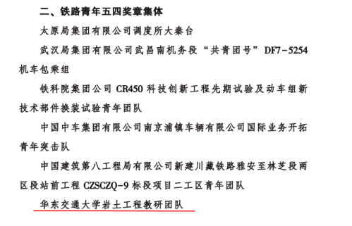 扎进红土地 筑基新赣鄱——记第22届铁路青年五四奖章集体beat365正版唯一官网必一岩土工程教研团队
